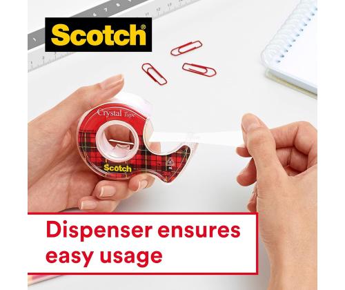 Kleeplint alusega SCOTCH, Crystal Clear 19mm x 7,5m