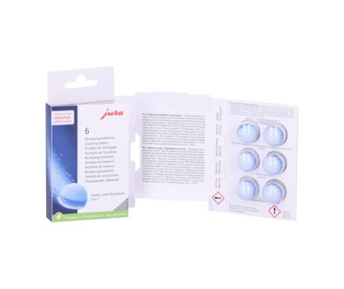 Kohvimasina puhastustabletid JURA 3-etapilised, 6tk