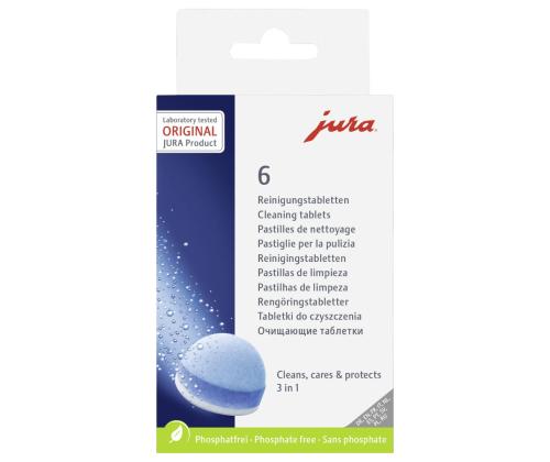 Kohvimasina puhastustabletid JURA 3-etapilised, 6tk