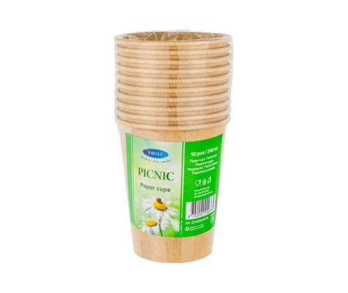 Kohvitopsid SMILE 240ml Kraft 10tk