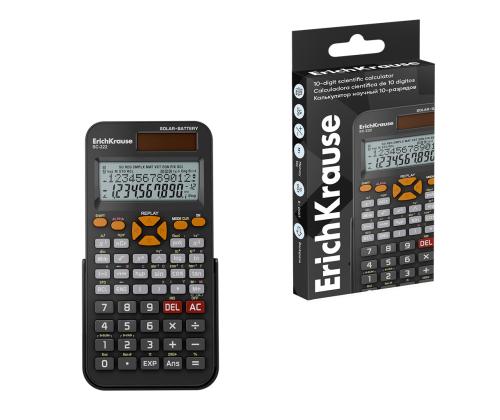 Koolikalkulaator 10-kohaline ERICH KRAUSE SC-222 Classic, 240 functions, must