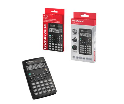 Koolikalkulaator 10-kohaline ERICH KRAUSE SC-910 Classic, must
