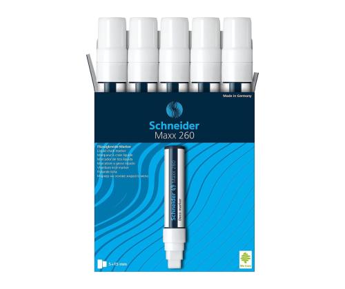Kriidimarker-klaastahvlimarker SCHNEIDER Maxx 260, 2-15mm, valge