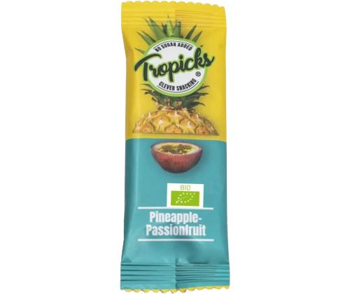 Kuivatatud ananassi-passioni batoon TROPICKS, 20g