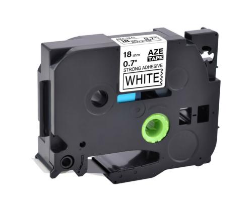 Kleepkirjalint Brother Strong TZE-S241 18mm must/valgel analoog