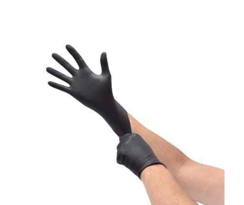 Kummikindad / nitriilkindad puudrita S must 100tk karbis Santex