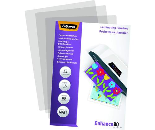 Lamineerimiskile A4, 80mic, 100 lehte FELLOWES