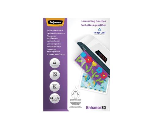 Lamineerimiskile A4, 80mic, 100 lehte FELLOWES