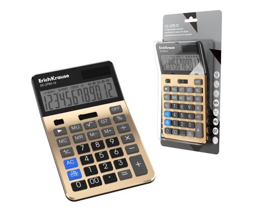 Lauakalkulaator 12-kohaline ERICH KRAUSE DC-312N Classic, must