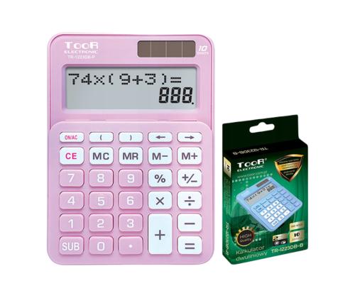 Lauakalkulaator TOOR TR-1223DB 10 kohaline heleroosa korpus
