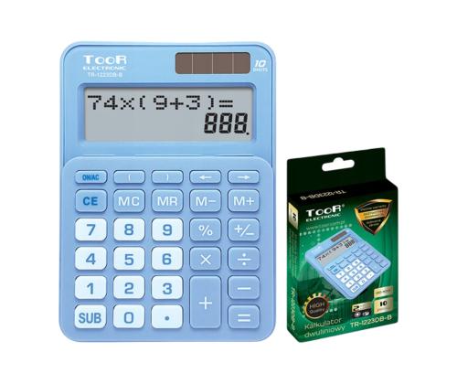 Lauakalkulaator TOOR TR-1223DB 10 kohaline helesinine korpus