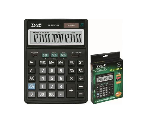 Lauakalkulaator TOOR TR-2239 16-kohaline suured nupud