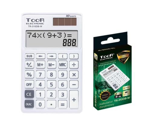 Lauakalkulaator TOOR TR-310DB-W 10-kohaline