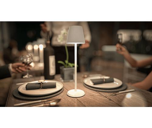 Laualamp Securit Feline juhtmevaba valge ilmastikukindel