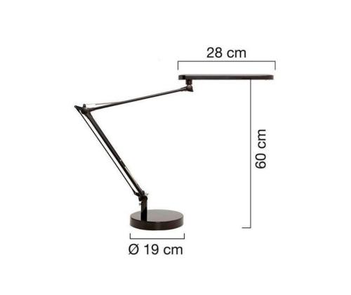 Laualamp UNILUX Mamboled, 6,5W, 3000K, 600lm alus+klamber, hõbehall