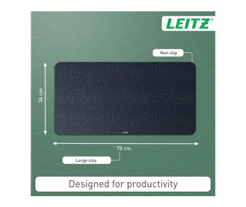 Lauamatt LEITZ Deskmat vilt 36x70cm tumehall