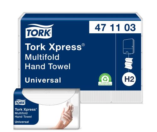 Lehträtik 2-kihiline TORK Xpress Multifold Universal H2, 23,4x21,3cm 190 lehte (471103)
