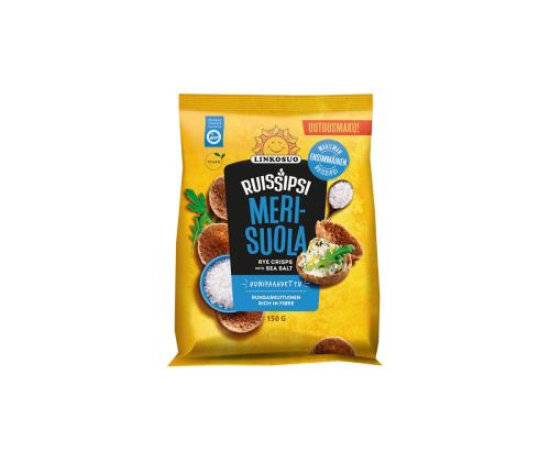 LINKOSUO Rukkikrõpsud meresoolaga 150g (vegan)