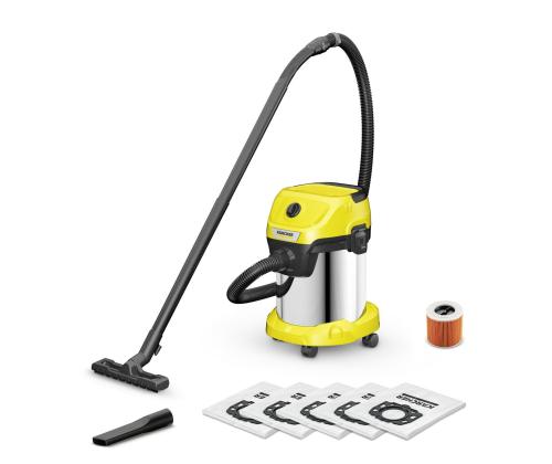 Vacuum Cleaner KARCHER Wet and dry vacuum cleaner WD 3 S V-17/4/20 + 4 FB 1000 Watts Suction...