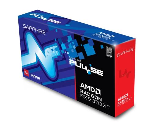 Graphics Card SAPPHIRE AMD Radeon RX 9070 XT 16 GB GDDR6 256 bit PCIE 5.0 16x Triple slot Fansink...