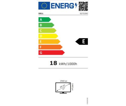 LCD Monitor DELL S2722DC 27" Panel IPS 2560x1440 16:9 4 ms Speakers Swivel Pivot Height...