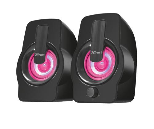 Speaker TRUST Gemi RGB P.M.P.O. 12 Watts 1xAudio-In Black 22948