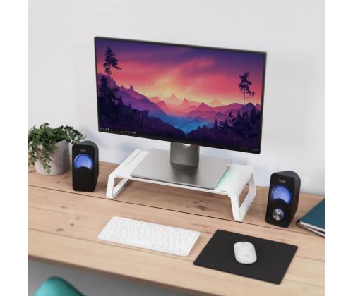 MONITOR ACC STAND MONTA/GLASS WHT 25351 TRUST