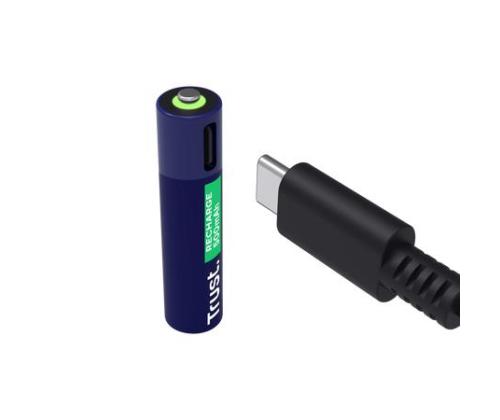 BATTERY RECH. LI-ION AAA/500MAH USB-C 4PACK 25671 TRUST