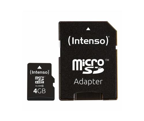 MEMORY MICRO SDHC 4GB C10/W/ADAPTER 3413450 INTENSO