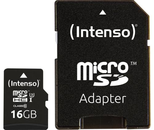 MEMORY MICRO SDHC 16GB C10/W/ADAPTER 3433470 INTENSO