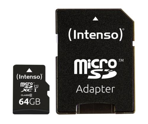 MEMORY MICRO SDXC 64GB C10/W/ADAPTER 3433490 INTENSO