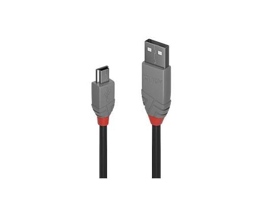 CABLE USB2 A TO MINI-B 5M/ANTHRA 36725 LINDY