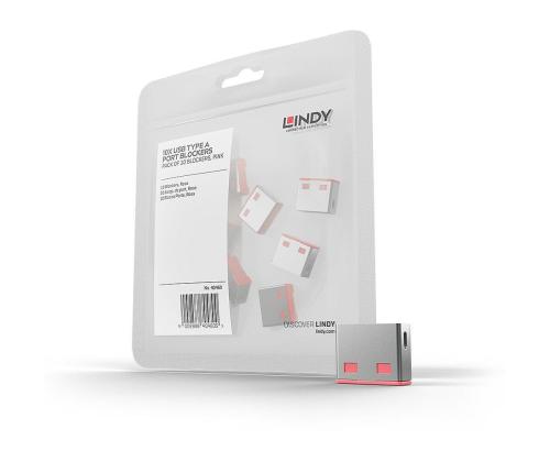 USB PORT BLOCKER 10PACK/PINK 40460 LINDY