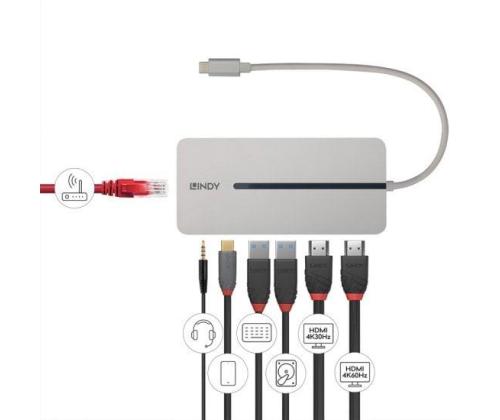 I/O DOCKING STATION USB-C/MINI DUAL 4K 43360 LINDY