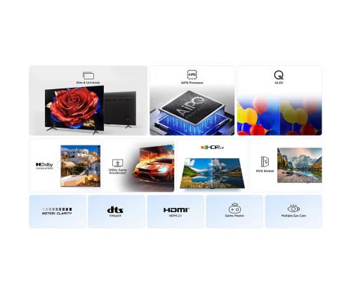 TV Set TCL 43 " 4K Ultra HD 3840 x 2160 pixels Flat 16:9 QLED 43T69C