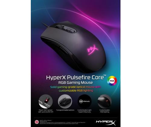 MOUSE USB OPTICAL PULSEFIRE/CORE HX-MC004B HYPERX