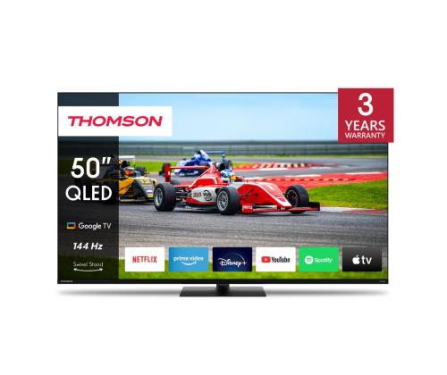 TV Set THOMSON 50" 4K/Smart QLED 3840x2160 Wireless LAN Bluetooth Google TV Black 50QG7C14