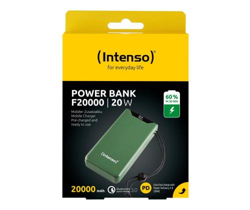 POWER BANK USB 20000MAH QC3.0/GREEN F20000 7332057 INTENSO