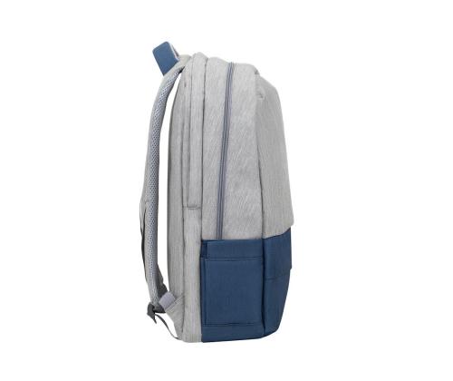 NB BACKPACK ANTI-THEFT 17.3"/7567 GREY/DARK BLUE RIVACASE