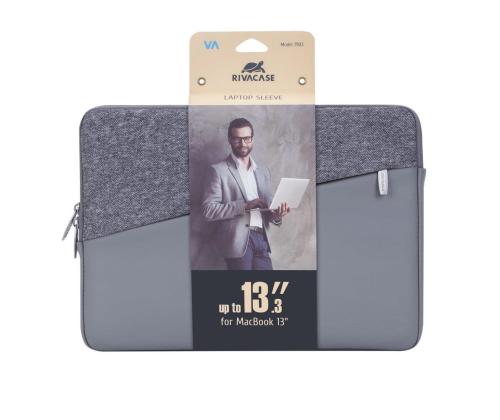 NB SLEEVE EGMONT 13.3"/7903 GREY RIVACASE