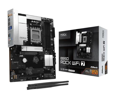Mainboard ASROCK AMD B850 Socket AM5 ATX RAM DDR5-SDRAM 4xSlots Wi-Fi Yes Bluetooth Yes…