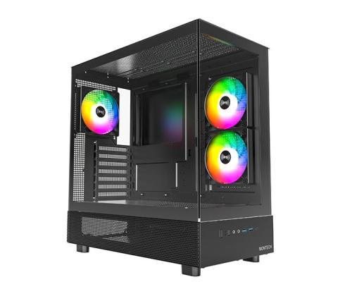 Case MONTECH XR MidiTower Not included ATX MicroATX MiniITX Colour Black XR(B)