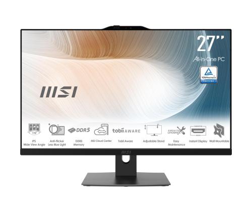 Monoblock PC MSI AM272P 1M Modern CPU Intel Intel Core 7 150U RAM 16 GB DDR5-SDRAM Screen 27 " 1920…