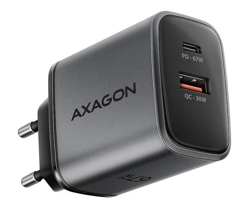 MOBILE CHARGER WALL USB 67W/GAN 2PORT ACU-PQ67 AXAGON