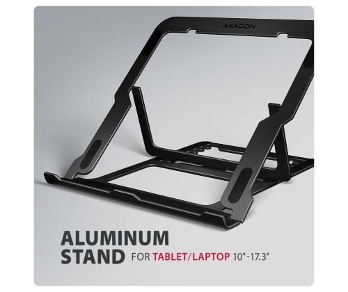 NB ACC STAND 10"-17.3"/ALUMINUM BLACK STND-LAB AXAGON