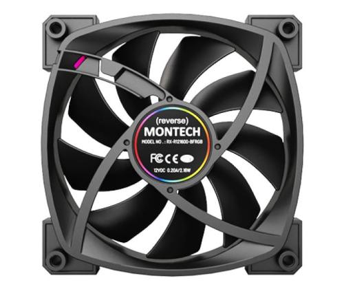 CASE FAN 120MM/RX120 PWM BLACK 3 IN 1 MONTECH