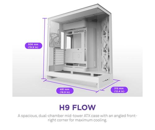 Case NZXT ATX/micro ATX/Mini-ITX/EATX White Midi Tower PC CM-H92FW-01