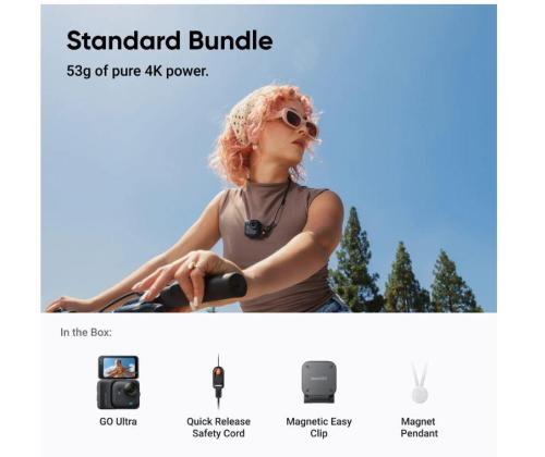 ACTION CAMERA GO ULTRA STAND./BLACK CINSABEA/BLACK INSTA360