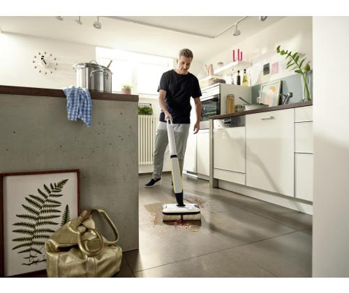 Vacuum Cleaner KARCHER Dry&wet Electric broom White/Black/Yellow Bagless Battery  4.3 kg 1.055-701.0