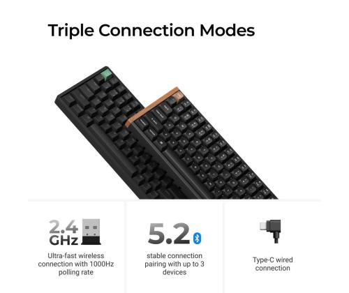 KEYBOARD WRL K4 HE STANDARD ED/BLACK K4H-J1 KEYCHRON